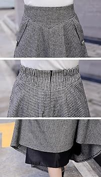 スカート Ruimeme houndstooth asymmetry skirt 61Ap8z38qTL._SY350_QL65_.jpg